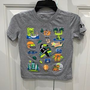 Boys Grey Under Armour T Shirt